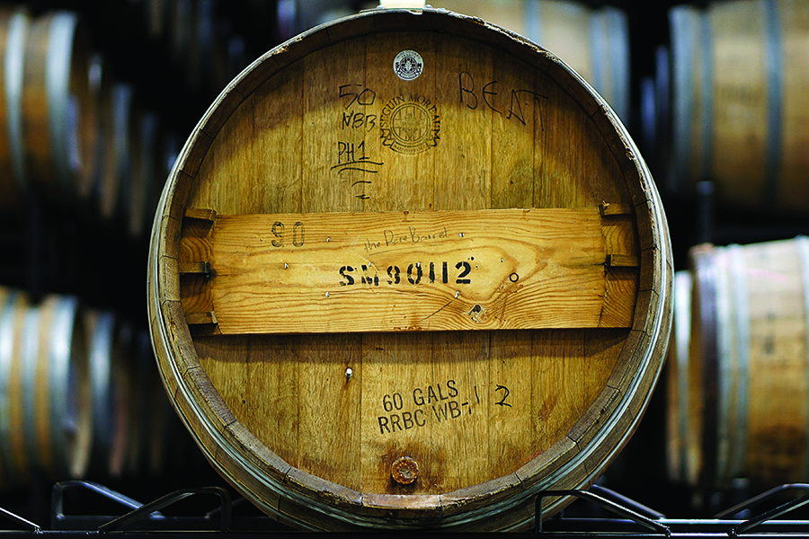 Beer ages in a barrel at The Rare Barrel. Credit: The Rare Barrel